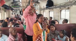 “We are Ahead in the Race of Development,” Says Indas TMC Candidate During Train Outreach