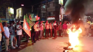 Cash for Ticket? BJP Workers Burn Tyres in Malda Protesting Against ‘Outsider’ Candidate!
