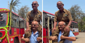 Real-Life ‘Jay-Veeru’ at Bus Depot! Driver Carries Retiring Friend on Shoulders