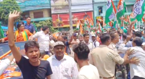 Chaos in Baruipur! Rupa Ganguly Confronts Ganesh Mondal as TMC-BJP Clashes During Nominations